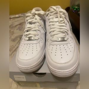 White Air Force Ones men’s size 9